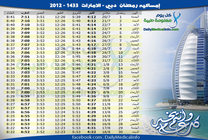 امساكية شهر رمضان المبارك لعام 2012 لجميع الدول العربية ط·آ·ط¢آ¯ط·آ·ط¢آ¨ط·آ¸ط¸آ¹ copy